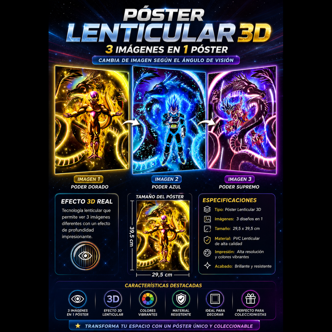 Póster Lenticular 3D Anime